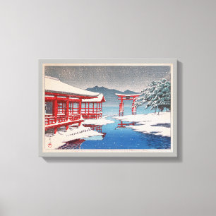 雪 の 宮 島, Miyajima Shrine in Snow, Hasui Kawase Leinwanddruck