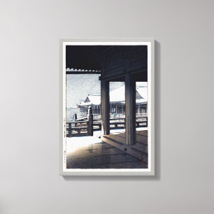 雪 の 清 寺, Schnee in Kiyomizu Temple, Hasui Kawase, Leinwanddruck