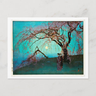 雲 井 桜, Kumoi-Kirschblüten, Yoshida, Holzschnitt Postkarte