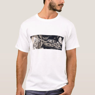 雲 龍 図, 曾 蕭 Dragon mit Cloud, Sumi-e-白 T-Shirt