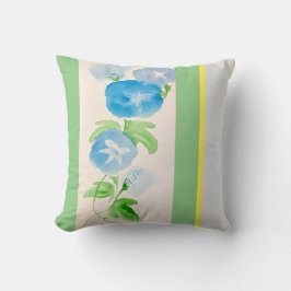 青い朝顔-Japanese Flower Seriesークッション Kissen