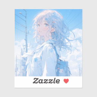 青と夏/Blue and Summer | 東京娘 GenerartiveAI シール Aufkleber