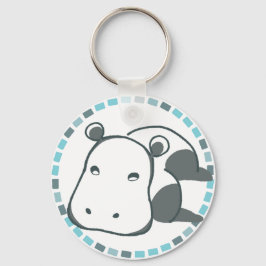 青タイル＆優しいカバ SCHLÜSSELANHÄNGER