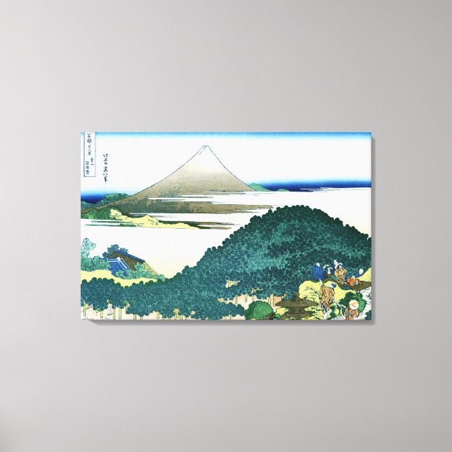 青 山 円 松, 北 Blick 斎 Fuji von Aoyama aus, Hokusai Leinwanddruck (Vorderseite)