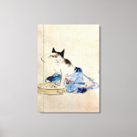 顔 を 洗 猫, 広 Cat Face Wash, Hiroshige, Ukiyo-e, う