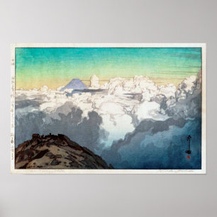 駒 ヶ 山 頂, Gipfel Komagatake, Yoshida, Holzschnitt Poster