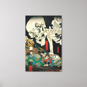 骸 骨, 国 芳 Skeleton, Kuniyoshi, Ukiyo-e Leinwanddruck