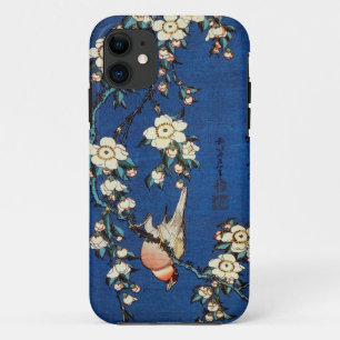 鳥と枝垂桜, 北斎 Vogel und weinender Kirschbaum, Hokusai Case-Mate iPhone Hülle