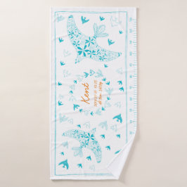 鳥、風に乗る。誕生メモリアル_ブルー3 BADEHANDTUCH