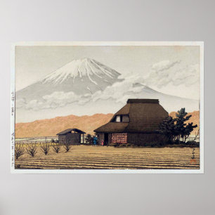 鳴 の 士, Fuji aus Narusawa, Hasui Kawase. Poster