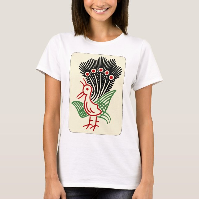 麻雀牌 一索 / ONE OF BAMBOOS -MAHJONG TILE- T-Shirt (Vorderseite)