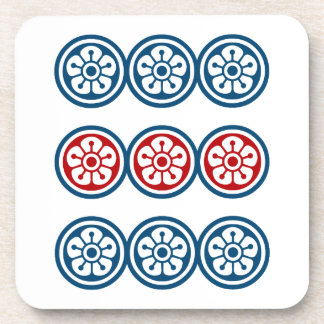 麻雀牌 9筒 / NINE OF CIRCLES -MAHJONG TILE- GETRÄNKEUNTERSETZER