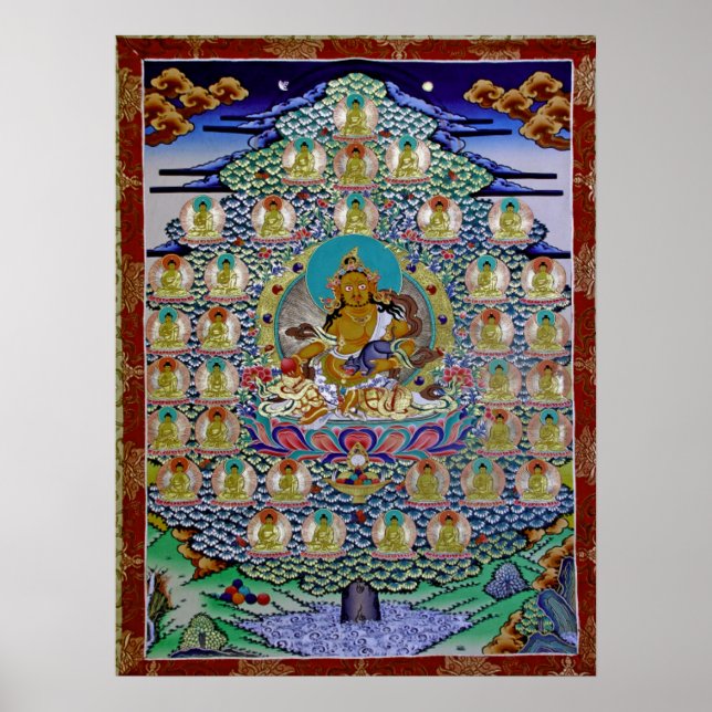 黃 神35佛Gelbe Jambhala n 35 Buddhas Poster (Vorne)