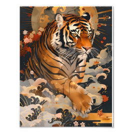 黄金の虎が幸運をもたらす／Golden tiger brings good luck. Fotodruck