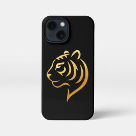 黄金の虎 Gold Tiger – Japanese Minimalist iPhone 13 Mini Hülle