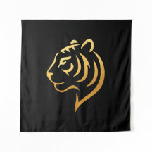黄金の虎 Gold Tiger – Japanische Minimalistische Kunst