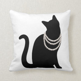 黒猫と宝石　クッション KISSEN