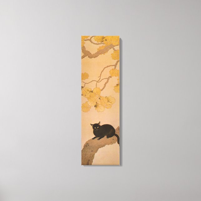 黒 猫, 春 草 Black Cat, Shunsō, japanische Kunst Leinwanddruck (Vorderseite)