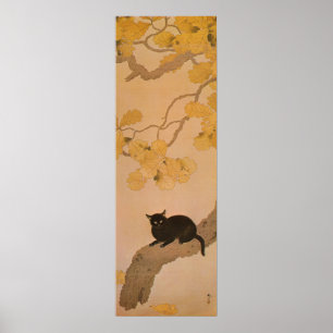 黒 猫, 春 草 Black Cat, Shunsō Poster