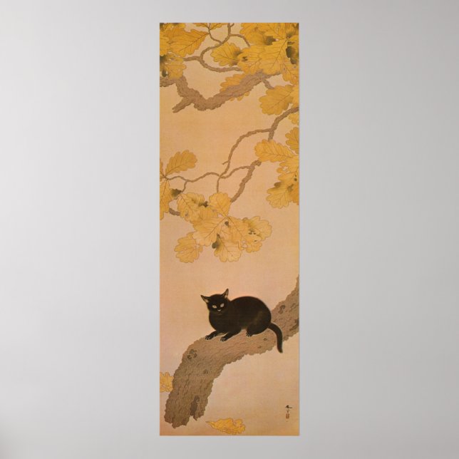 黒 猫, 春 草 Black Cat, Shunsō Poster (Vorne)