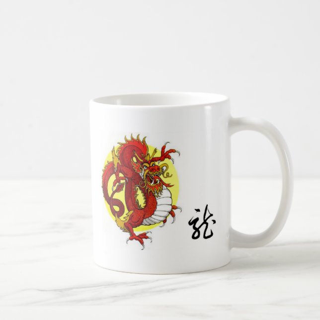 龍--Drache/chinesisches Tierkreis-Geschenk Tasse (Rechts)