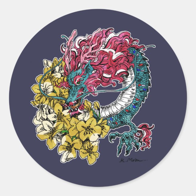 龍 Dragon Ryuu Sticker #2 (Vorderseite)