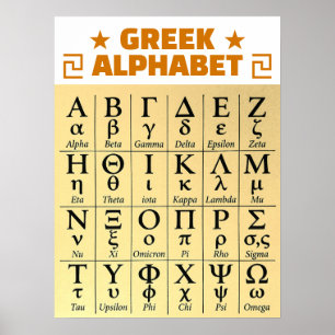 ꡙ 24 Griechenland-Buchstaben Das griechische Alp Poster