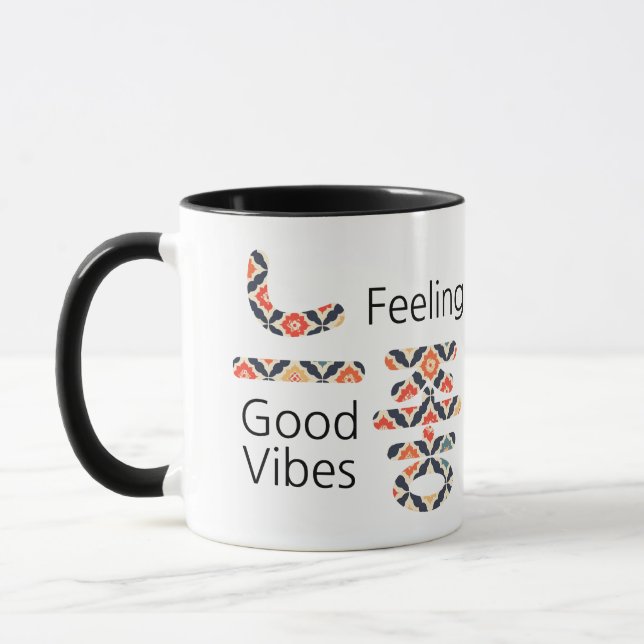 느 좋 Gefühl Good Vibes Tasse (Links)