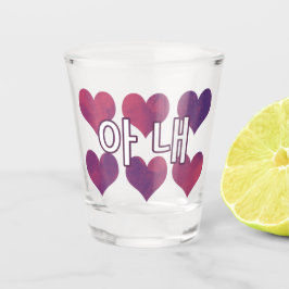 아 내 EHEFRAU in Korean Cherry Heart SOJU Schnapsglas