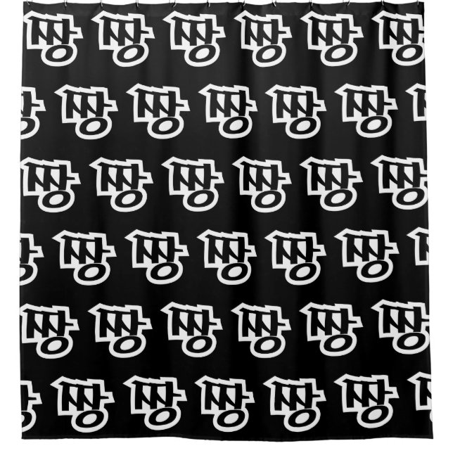 짱 JJANG - Die BEST ~ Koreanische Slang Hangul-Spra Duschvorhang (Vorderseite)