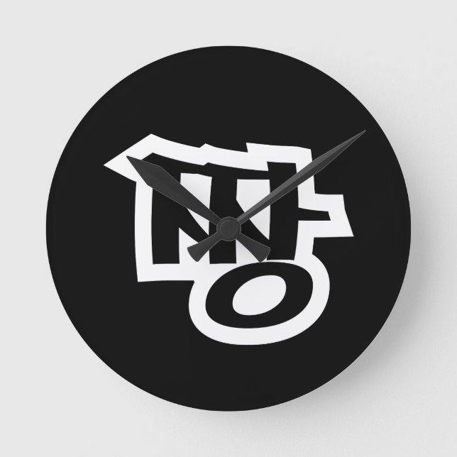 짱 JJANG - Die BEST ~ Koreanische Slang Hangul-Spra Runde Wanduhr (Vorderseite)