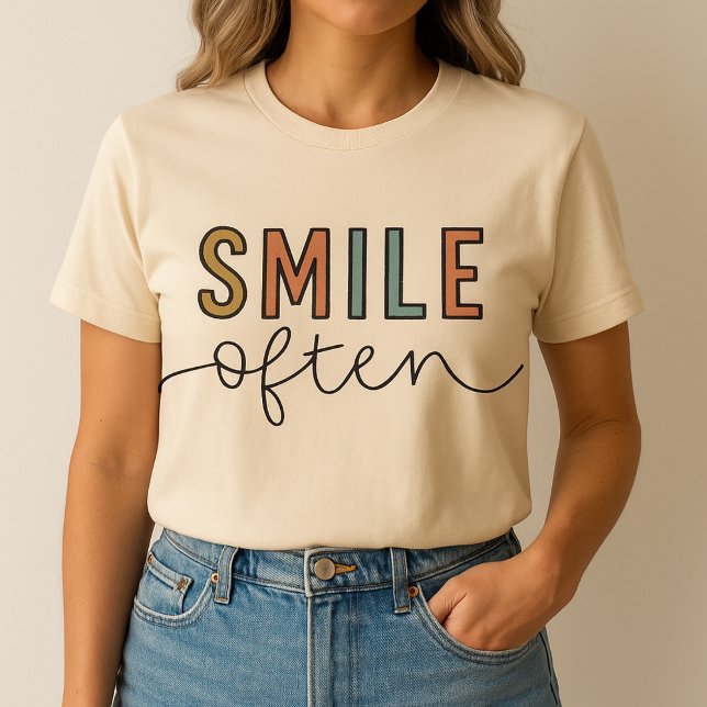 𝚂𝚖𝚒𝚕𝚎 𝙾𝚏𝚝𝚎𝚗 t shirt design (Von Creator hochgeladen)