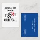 Suche nach volleyball gear visitenkarten Spieler