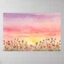 Suche nach aquarell blumen malerei poster Sonnenuntergang
