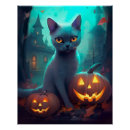 Suche nach blaue katze poster Halloween