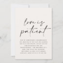 Suche nach liebe ist geduldig einladungen Typografie