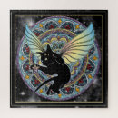 Suche nach katze und mond puzzle Silhouette
