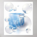 Suche nach luftblasen poster Blau