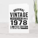 Suche nach 1978 geburtstag karten Vintag