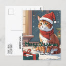 Suche nach weihnachtshut postkarten Katze