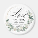 Suche nach liebe ist geduldig magnete Schrift
