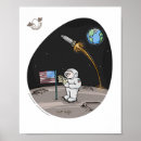 Suche nach astronaut auf dem mond poster Lustig