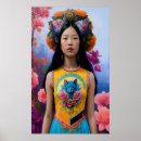 Suche nach katze mit blumen poster Mädchen