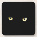 Suche nach schwarze katze halloweens untersetzer Augen
