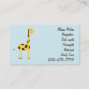 Suche nach giraffe visitenkarten Babysitting