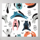 Suche nach vintages katzen poster Nahtlos