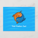 Suche nach blauer fisch postkarten Cartoon