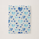 Suche nach blaues herz puzzle Aquarell