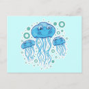 Suche nach kawaii quallen postkarten Ozean