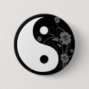 Suche nach ying und yang buttons Schwarzes